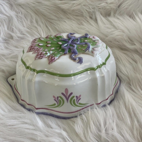 Vintage Franklin‎ Mint Le Cordon Bleu Glazed Oblong Ceramic Mold ASPARAGUS 1986 - Picture 3 of 12